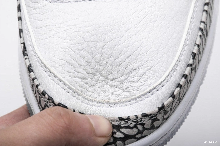 Free Line 3 Cement Retro Jordan  Throw 923096-101 White 1112